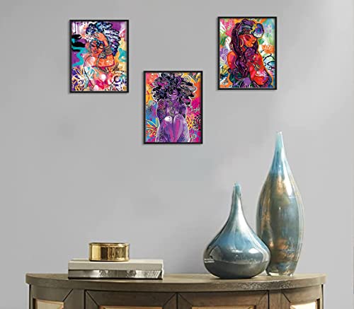 African American Women Wall Art,Colorful Queen Poster,African American Women Leader Posters,Modern Funny African Wall Art,Fashion Bathroom Decor Prints (Set Of 6) For Bathroom Room Bedroom Living Decor Aesthetic Artwork(8''X 10'',No Frame) #TOP5