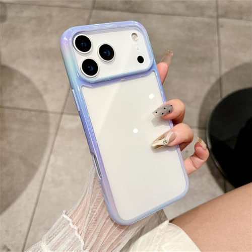 Coque de téléphone transparente iPhone 15, 14, 13 antichoc violette