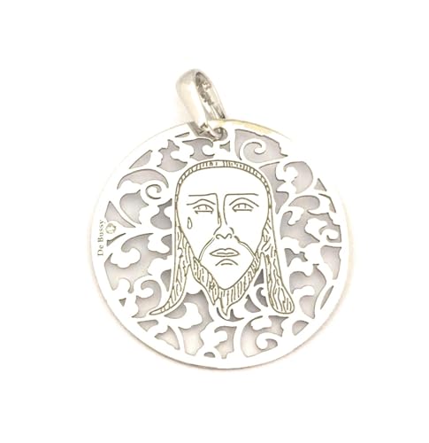 Medalla de la Santa Faz en plata de ley y diamante