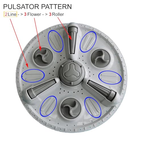 Image of FUSION STAR Pulsator for LG Semi-Automatic Washing Machine 7.5kg, 8kg, 8.5kg, 9kg, 9.5kg, 10kg, 10.5kg, 11kg, & 11.5kg, Capacity | Grey (Match & Buy 2 Line) Replacement Parts (Pack of 1)