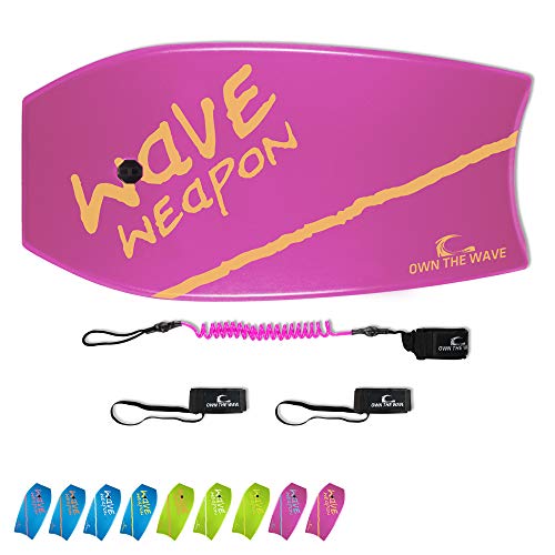 Own the Wave 33" Body-Board with Bodyboard Leash and Swim Flipper Straps