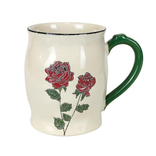 Taza de café esmaltada pintada a mano de 15 onzas miniatura 1