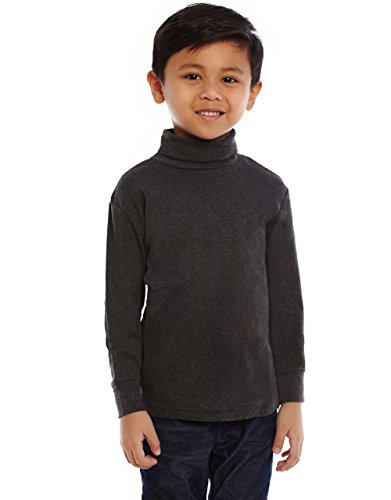 Image of Leveret Girls Boys & Toddler Solid Turtleneck 100% Cotton Kids Shirt (2 Toddler-14 Years) Variety of Colors