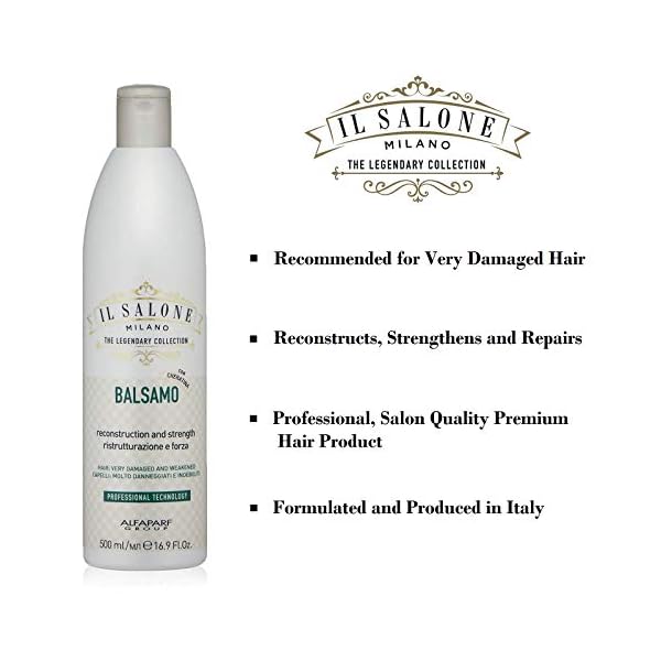 Il-Salone-Milano-Professional-Keratin-Conditioner-for-Very-Damaged-Hair-Reconstruction-Strengthen-and-Repair-Premium-Quality-1691-Fl-Oz-500ml Il Salone Milano Professional Keratin Conditioner for Very Damaged Hair - Reconstruction, Strengthen and Repair - Premium Quality - 16.91 Fl. Oz. / 500ml