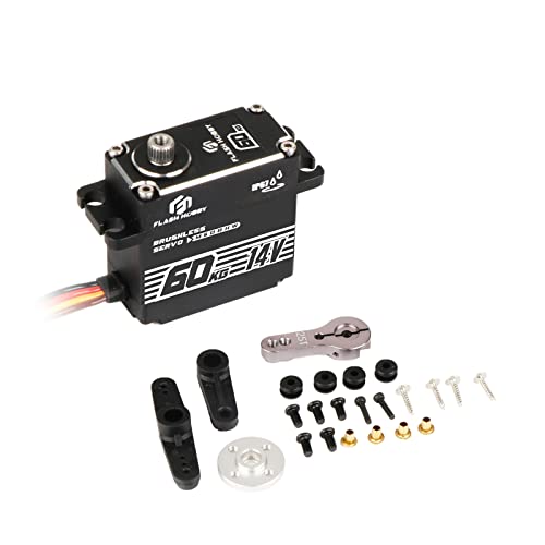 Image of FLASH HOBBY 60KG Brushless Servo IP67 Waterproof Servo 14V High Torque Servo with Full Metal Gear for 1 /8 1 /10 RC Crawler Car Truck or Robotic Parts (360)