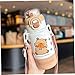 Sgqtqybk Capybara Water Bottle 400ml/14oz Cute Stainless Steel Water Bottle with Straw & Strap & Drinking Cup Portable Heat-Resistant Food Grade for Kids & Girls, White