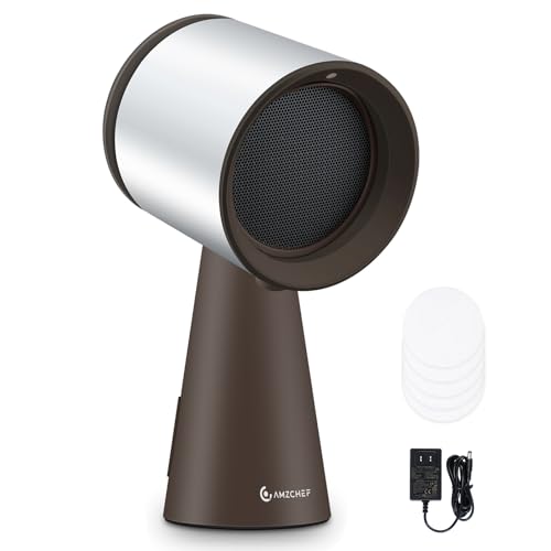 AMZCHEF Portable Range Hood, 3 Speed Kitchen Exhaust Fan with Light, Low Noise, Detachable Aluminum Filter, Oil Collection Cup,Desktop Range Hood for Indoor BBQ, RV, Apartment