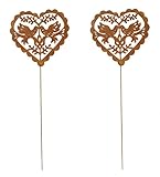 in drei verschiedenen Größen ( S, M und L ) jeweils einzeln erhältlich - oder auch 2 bzw. 4 Stück einer Größe im Spar Set verfügbar - Style: verrostet, rusty, used, shabby, antik - Farben: braun, orange