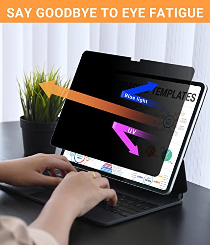 Image of FILMEXT Privacy Screen Protector for iPad (A16) 11th /10th Generation (2025 /2022) A3354 A3355 A3356 A2696 A2757 A2777 A3162, Anti-Spy Anti Blue Light Glare Landscape Privacy Filter Matte PET Screen