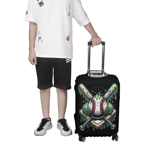 Baseball Home Plate Drip Game Day Luggage Cover Travel Suitcase Cover Luggage Protector 22-24 Inch 7