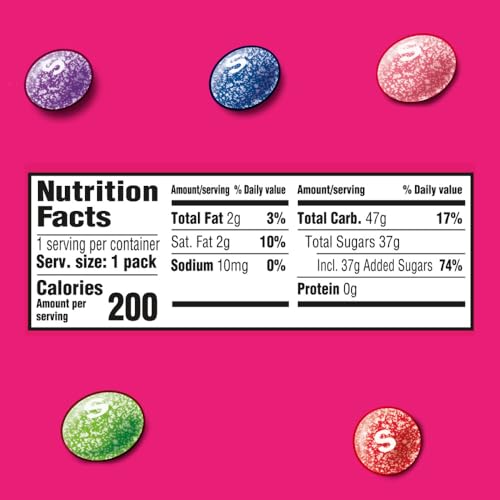 SKITTLES SOURS Wild Berry Chewy Sour Candy Bag, 1.8-Oz, 24 Ct Snacks Bulk - image 2