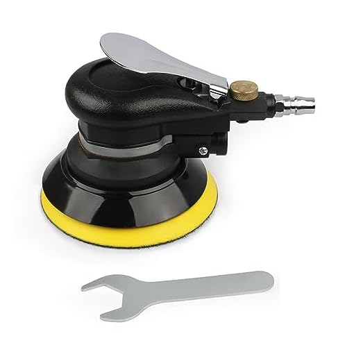 Lijadora Orbital, Weytoll Lijadora Aleatoria de Aire de 6 '' Lijadora de Palma Neumática, 13500 rpm, con Manguera y Bolsa Pulido Lijado para Automóvil Metal Madera Cera Metal Trabajo