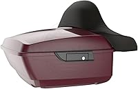 Vista 107 de Moto Onfire Harley Tour Pack King Tour Pack Accesorios Respaldo Pad Fit para Harley Touring 1997+ (Manchado Rojo (Brillante))