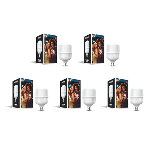 Image of Goldmedal Thor 50W B22 Base LED Bulb For Home & Office | Energy Efficient | 230 Degree Light Coverage | Surge Protection up to 4KV | Rated Life 15000 Hrs | Cool Daylight (6500K) |Pack of 5