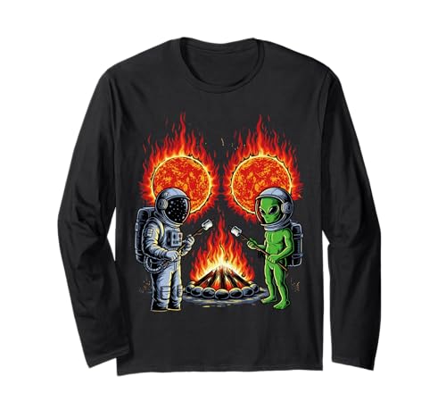 Alien and Astronaut Solar Flare Bonfire ����T�V���c