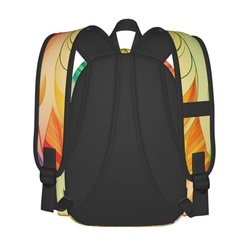 Travel Backpack for Women Men Rainbow Colors Gradient Leaf Casual Daypack Large Capacity Nurse Bag4