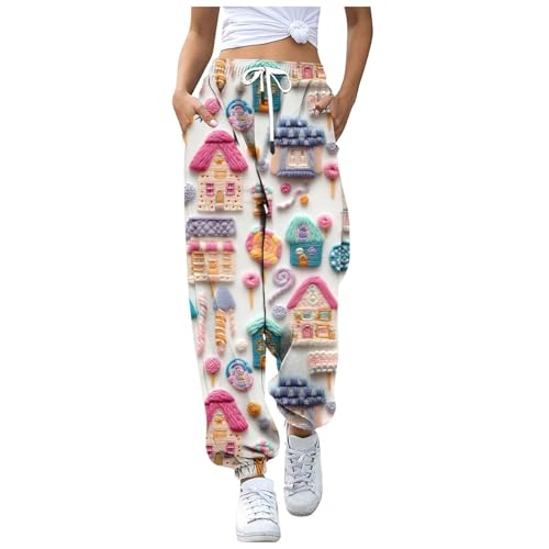 Generisch Lässige Damenhose mit festlichem Schneeflockenmuster stilvolle Bequemlichkeit für den Alltag besondere Anlässe in modernem Design mit hohem eleganter Weihnachtsoptik (L) Generisch Lässige Damenhose mit festlichem Schneeflockenmuster stilvolle Bequemlichkeit für den Alltag besondere Anlässe in modernem Design mit hohem eleganter Weihnachtsoptik (L)