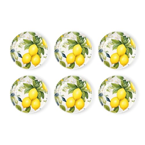 6 imanes decorativos de cristal para refrigerador redondos