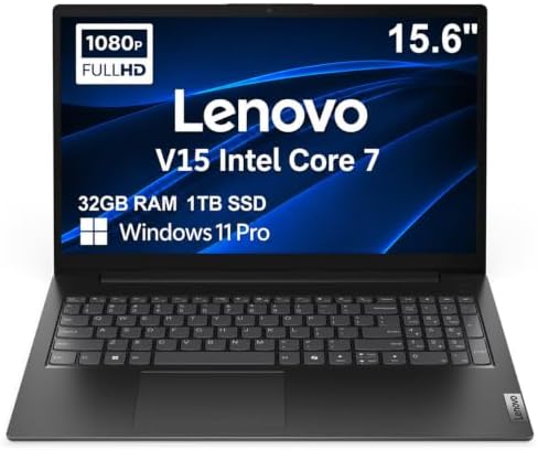 Lenovo Laptop V15, Intel Core 7-240H, 32GB DDR5, 1TB SSD, Windows...