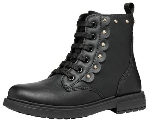 Geox Eclair Girl (Toddler/Little Big Kid) Ankle Boot, Black, 10.52