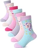 ANTSANG Girls Unicorn Socks With Grips Non Slip Crew Child Kids Toddlers Cartoon Cute Animal Fashion...