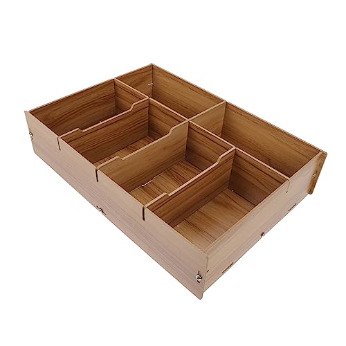 Alipis Cambio De Caja De Almacenamiento Organizador Del Cajón De La Bandeja De Utensilios Bandeja Para Cubiertos Organizador De Cubiertos Para Cajon Cubertero De Madera Escritorio Soporte