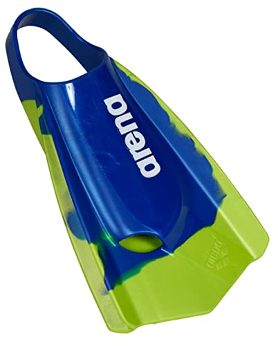 ARENA Aletas Piscina POWERFIN Pro Fed, Adultos Unisex, Navy/Fluo Green (Multicolor), 46/47