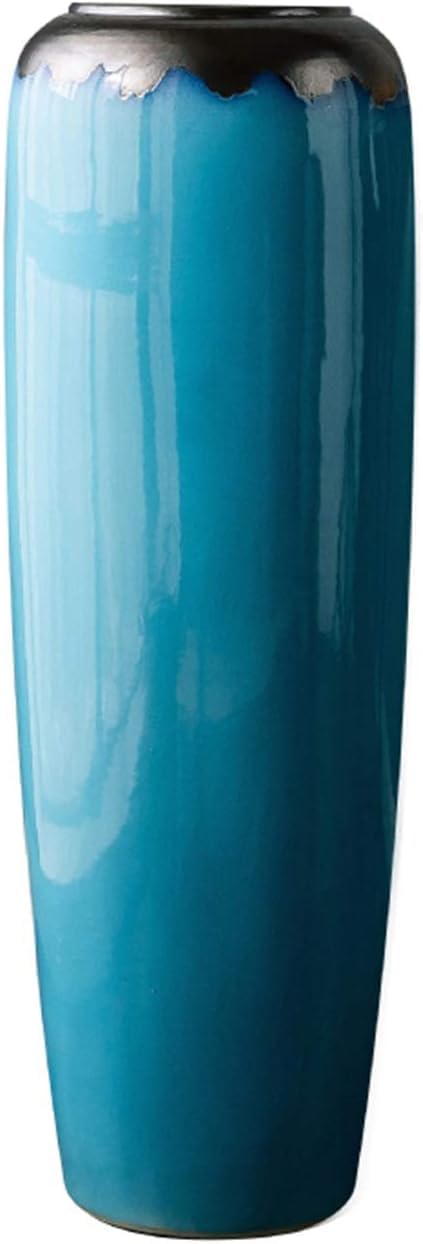 SnamicE Vase Tabletop Floor Vase Ceramic Vase Ornament Living Room Dried Flower Arrangement Bottle Perfect for Decor, Entryway Decor,One Color-22 * 60cm
