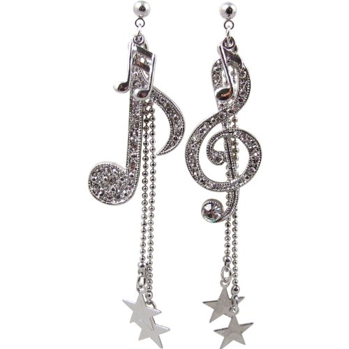 Clé de sol boucles d'oreille musique doré le cadeau idéal pour musicienne