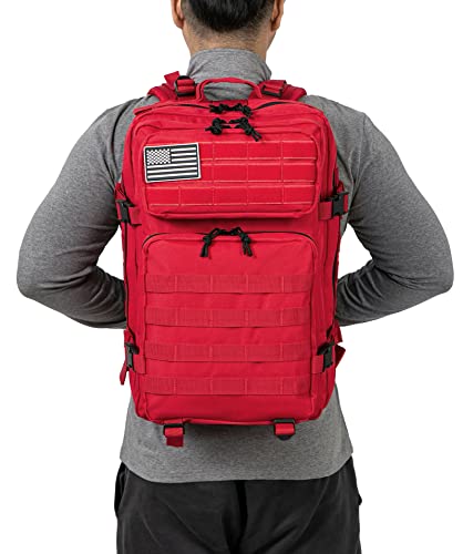 Qt&Qy 45L Red Military Tactical Backpacks For Women Gym Fitness Ccw Molle Go Bag Emergency Survival Backpack Medical Rucksack #TOP3
