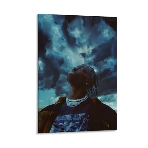 Travis Scott �g�����B�X�E�X�R�b�g �L���ȉ̎� �|�X�^�[ (11) ��� �ǃA�[�g ���ʉ� ���_�� �a�����M�t�g �����Ɋ|�����܂�08x12inch(20x30cm)