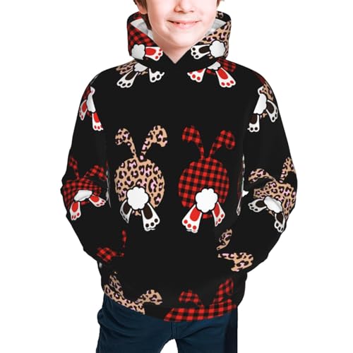 Cute Bunny Kids Pullover Hoodies Boys Sweatshirts Girls Athletic Clothes with Pocket2