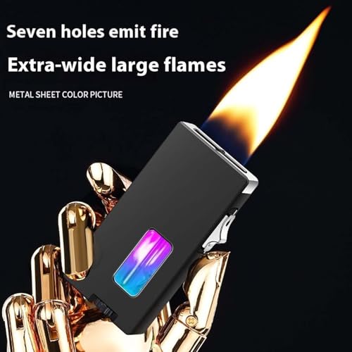 Encendedores a llama ancha pack de 2 en negro miniatura 2