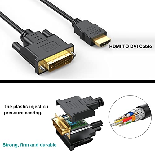 Cable HDMI a DVI de alta velocidad 1080P Full HD con conexión bidireccional macho a macho 7