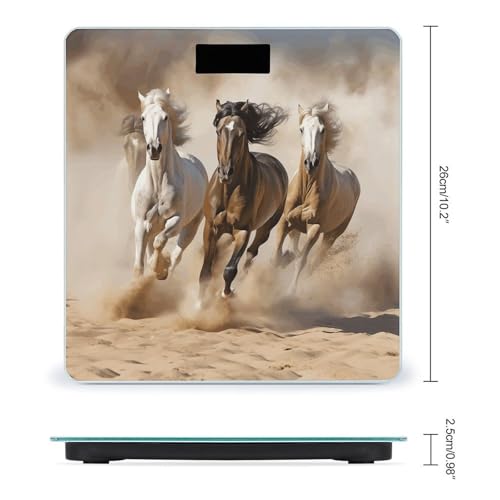 Báscula Digital de Baño Tres Caballos Corriendo 26x26 cm miniatura 2