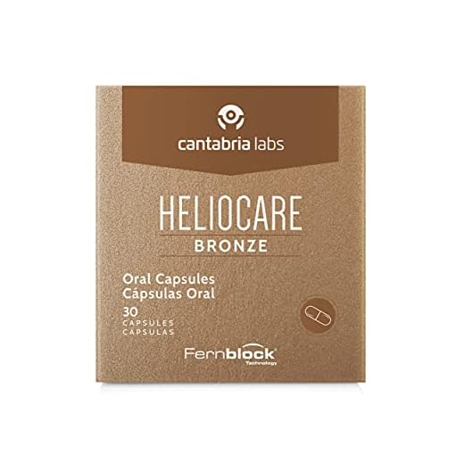 Heliocare Oral Cápsulas Bronze - Estimula el Bronceado Natural y Homogéneo, Fotoprotección desde el Interior, Antioxidante, Eficacia Inmediata, 30 cápsulas