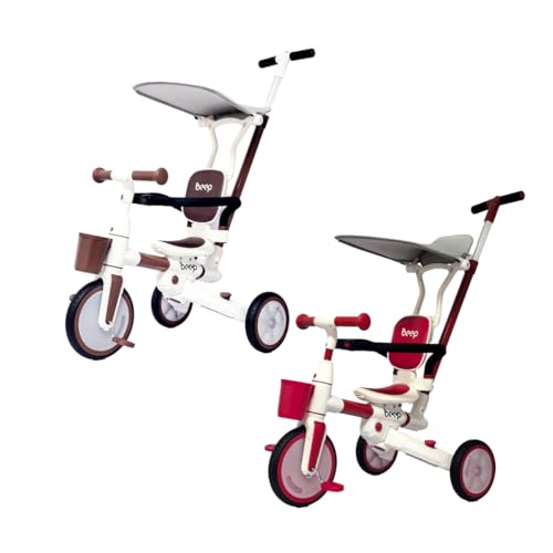 Triciclo Bicicleta Equilíbrio Sem Pedal 4 em1 Beep Maxi Toys (Vermelho)