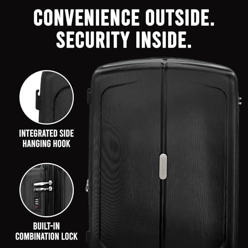Image of IZOD Mateo 3 Piece Expandable Hardside Luggage Set, Black