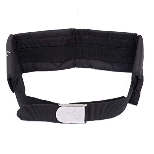 MOOCY 4 Neoprene Pocket Scuba Weight Belt,dive weight belt fit for Waist 32" to 52" - Quick-Release Buckle(Black)