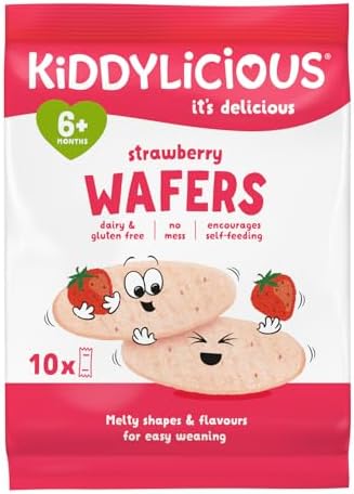 Kiddylicious Strawberry Wafers, 10x4g