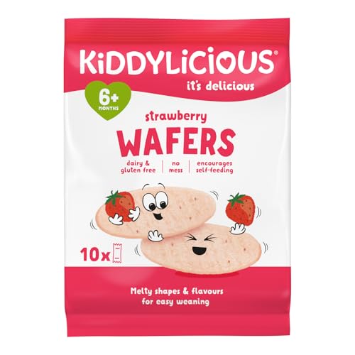 Kiddylicious Strawberry Wafers, 10x4g