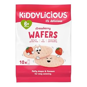 Kiddylicious Strawberry Wafers, 10x4g
