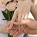 Roe Dolph Engagement Ring for Women Silver Fake Wedding Ring Non Tarnish Wedding Ring Jewelry Gifts Best Christmas Stocking Stuffers Valentines Day Gifts for Her