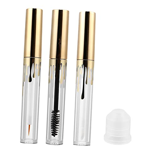 LIFKOME Tubo De Cosméticos Transparente Pincel y Tapa Botellas Recargables Para Rímel Brillo Labial y Delineador