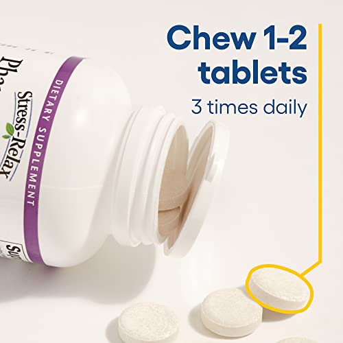 Stress-Relax Chewable Pharma Gaba 100 Mg By Natural Factors, Non-Drowsy Stress Support For Relaxation And Mental Focus, Tropical Fruit Flavor, 120 Tablets #TOP4