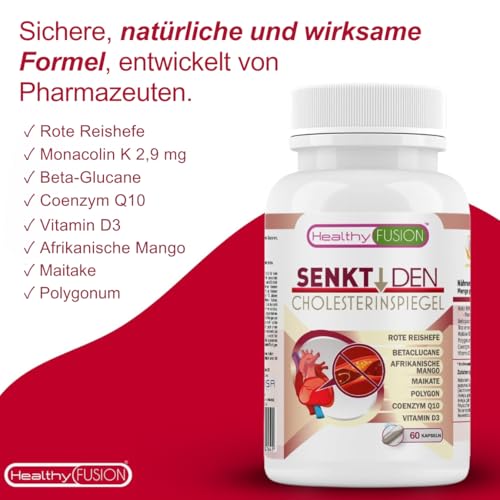 Cholesterinsenker Healthy Fusion zur Regulierung des Cholesterinspiegels