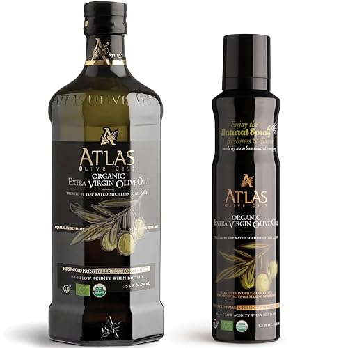 Aceite de oliva extra virgen y spray para cocinar orgánico
