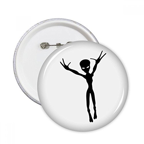 Bouton Alien univers espace badge rond multicolore vêtement décoration 5pcs XL