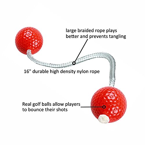 Sunfung Ladder Toss Ball Replacement Ladder Balls Bolos Bolas 6 Pack (3 Red + 3 Blue) #TOP3