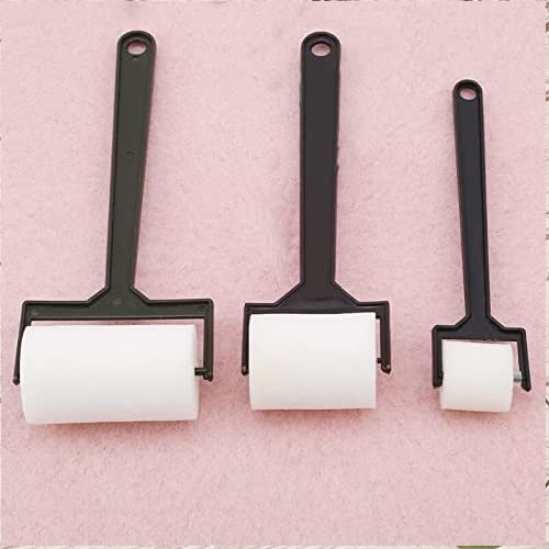 Image of Worison 3 Piece Set White Synthetic Sponge Brush Foam Painting Roller Brush for Drawing,Canvas Painting